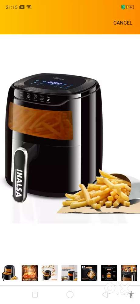 Inalsa 4.2 brand new airfryer Gourmia