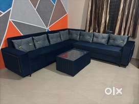 New L shape sofa set with center tebal