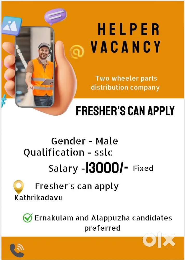 HELPER VACANCY ERNAKULAM