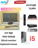 Ram - 8GB DDR3  SSD - 128GB  HDD - 500GB  Monitor