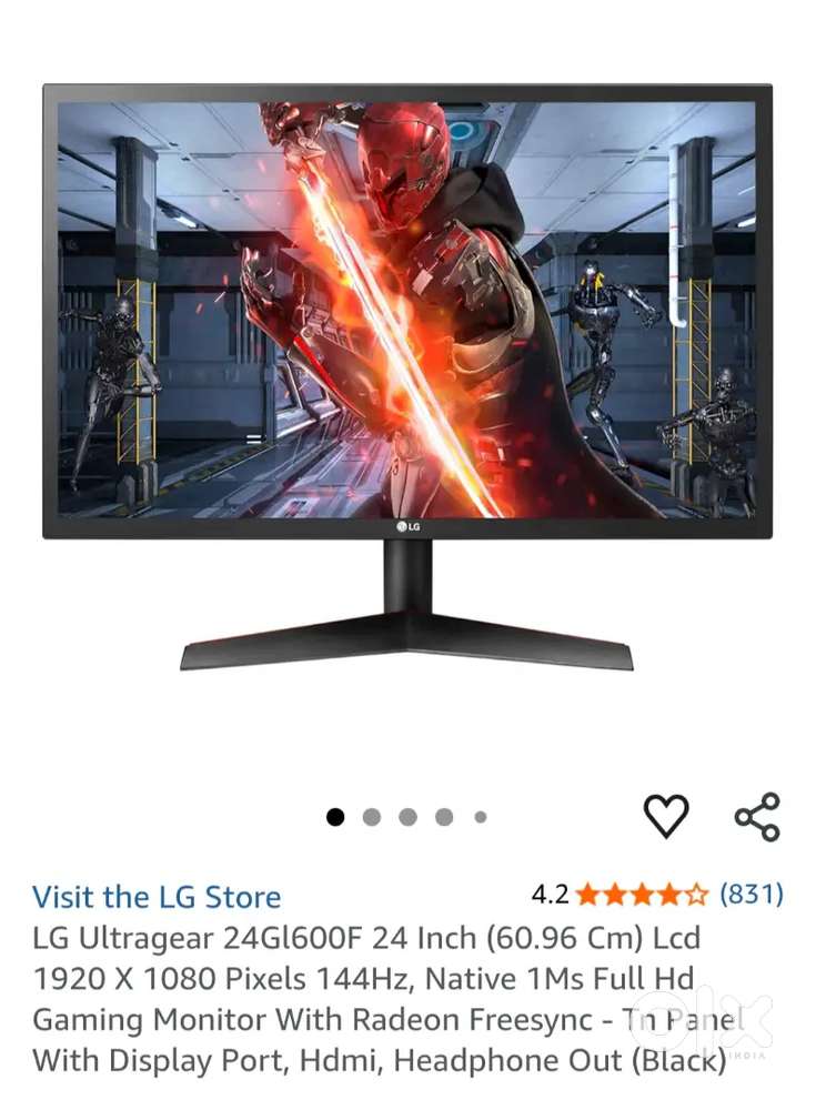 LG 24 INCH ULTRA GEAR FULL HD GAMING EDITING MONITOR