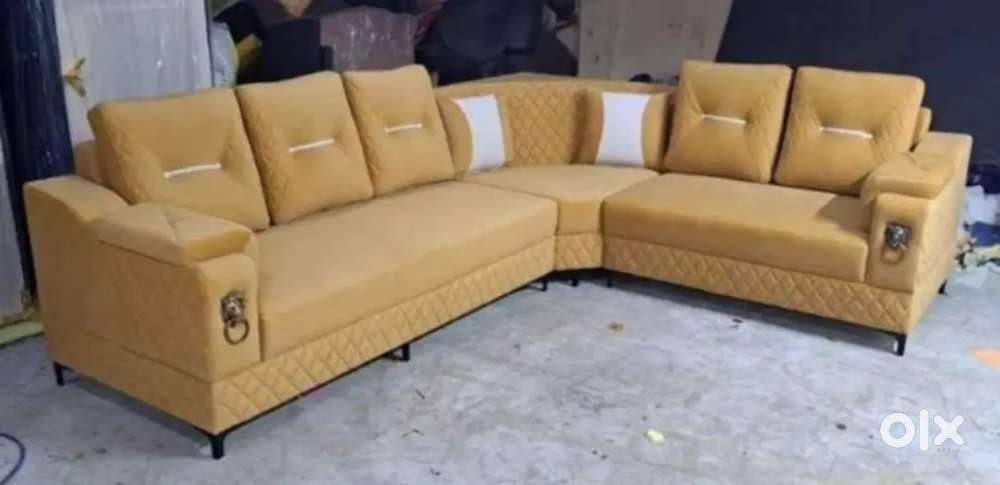 L SHAPE SOFA WITH PILLOWS AT STARF PREMIUM FURNITURE