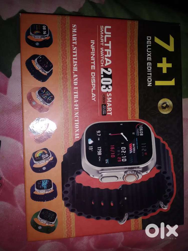 Casio watch and 2 smart watch from Dubai and iPhone 8plus ear phones
