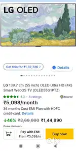 LG 55G1 PREMINUM OLED BRAND NEW CONDITION