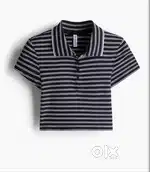 Ribbed H&M polo shirt