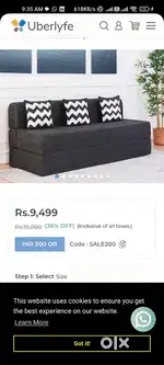 Sofa bed 2 in one under warranty