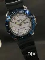 Seiko 200m Diver's Automatic Day/Date White Dial Japanese Wrist Watch