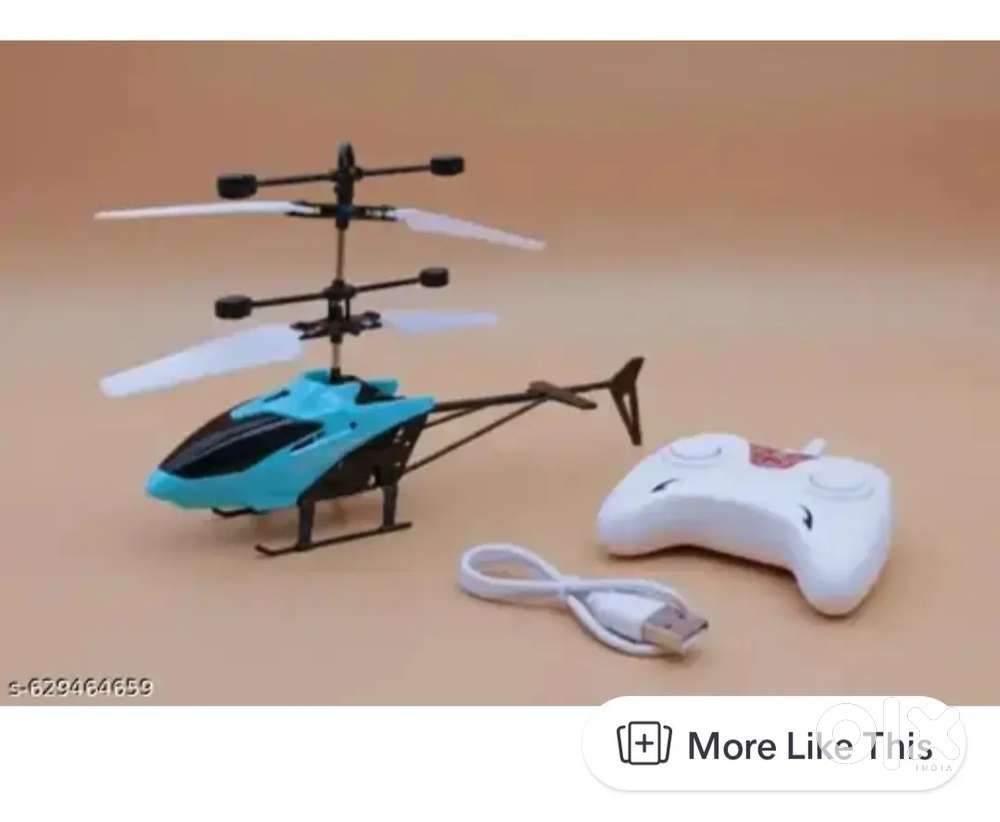 A remote control helicopter.
