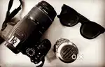 Canon DSLR Camera with 2 lenses, Canera bag and Tripod