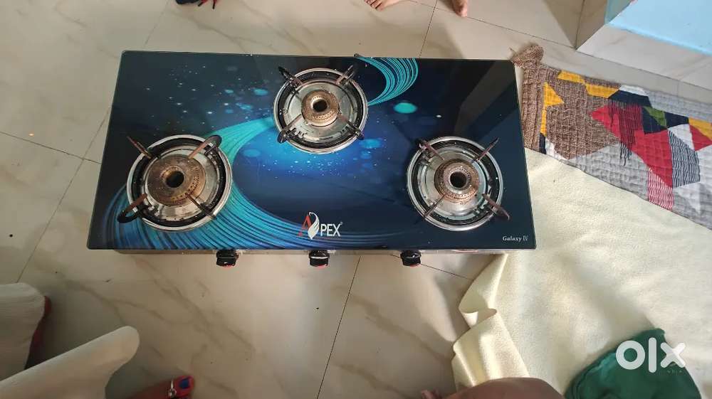 3 Burner glass LPG stove