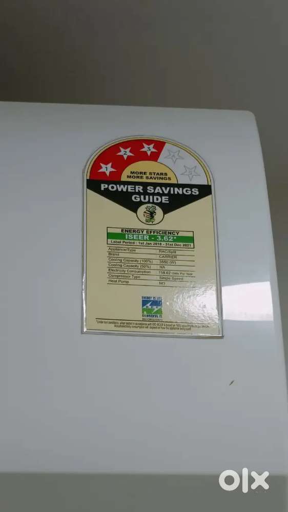 3 years 1 Ton Carrier AC (4 qty.) and 2 Ton Bluestar AC sale