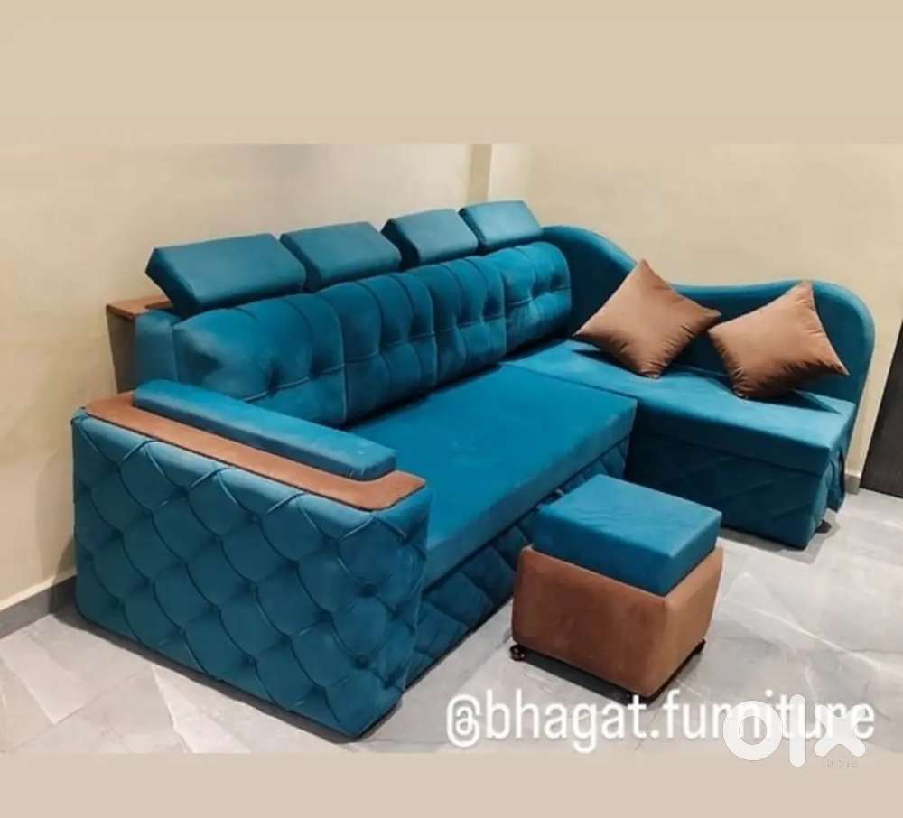 LUXURY L TYPE LONGER SOFA COME BED AVAILABLE AT ZAM ZAM FURNITURE