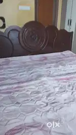 Wooden Bed Cot and spring mattress