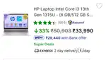 Hp i3 13 gen 8/512gb
