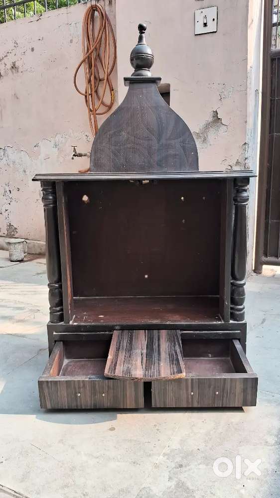 Wooden Mandir 16.5 × 9 inches (42cm × 23cm)