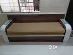 Best wooden sofa  Single person wooden bed small size table and cubard