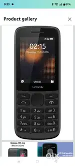 Nokia 215 4G Dual SIM 4G Keypad Phone with Long Battery Life