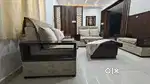 7 seater sofa with coffee table and granite top side table