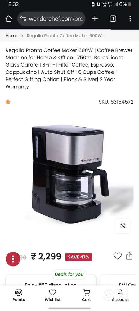 Wonder checf coffee maker
