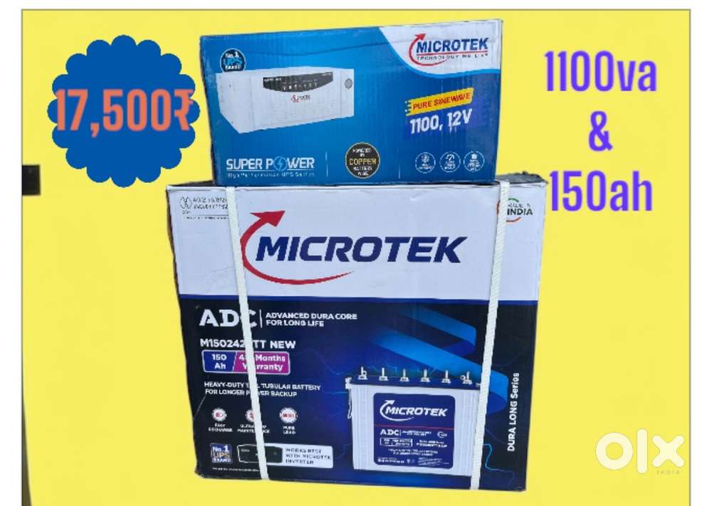 New Microtek inverter battery 1100va+150ah new year offer 17,500₹