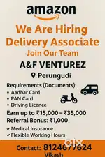 Bike delivery and van delivery boy wanted