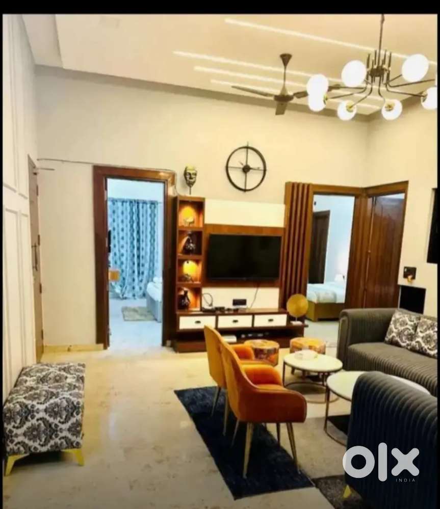 2bhk semi furnished flat gated society near main road