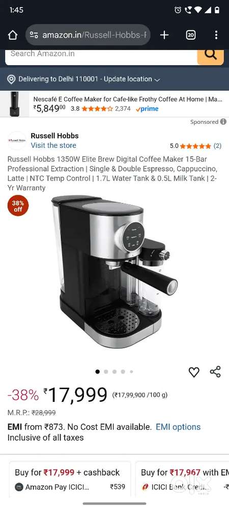 Russell hobbs elite brew coffee maker