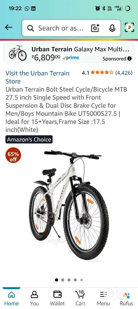 URBAN Terrain ( 27.5 inch ) Mountain cycle