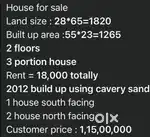 House for sale near vignesh vidylaya school