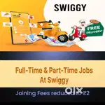 FREE JOINING 100 Delivery boys SWIGGY Food Delivery jobs
