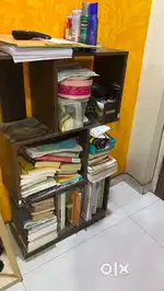 Wooden Book Self and Decorative Self