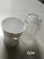 BRAND NEW, UNUSED, CREMAIC CUPS=6, + NEW DESIGNER GLASSES=6, TOTAL=12
