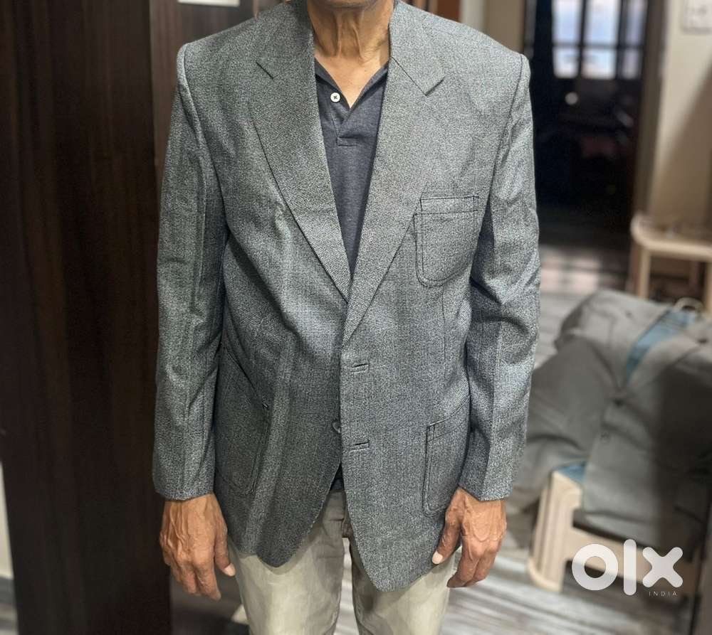 Classic Grey & Dark Grey Blazer - Size 42 (Large)