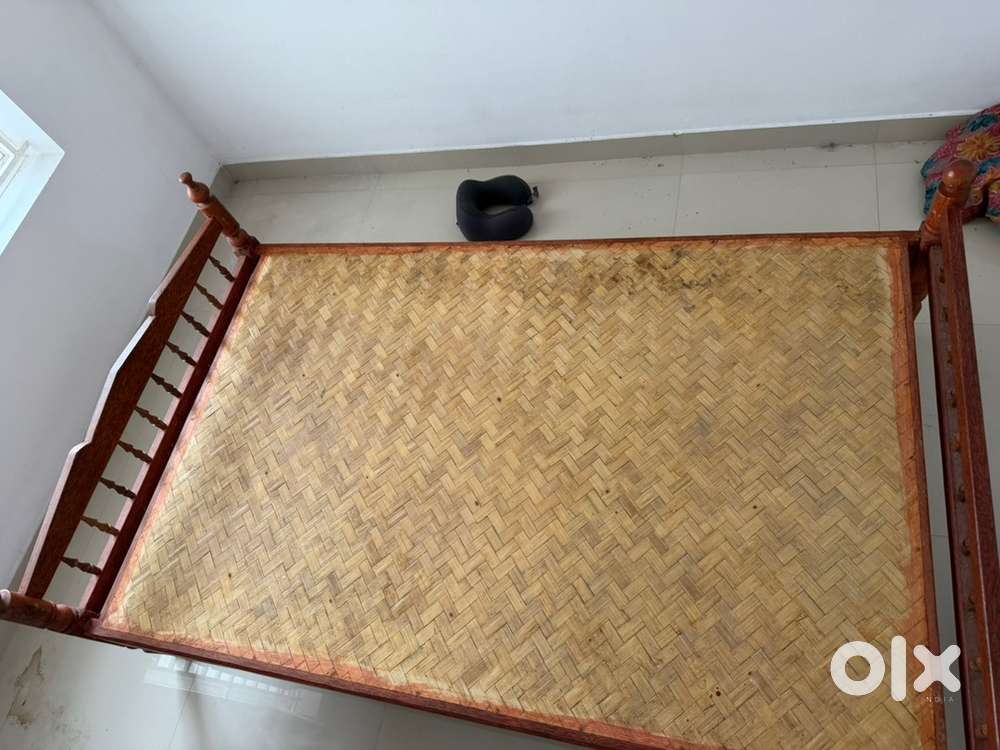 1 Wooden bed, 2 tables for sale and 1 chair