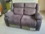 NON-RECLINER HOME CENTRE Two seater sofa - choco brown color