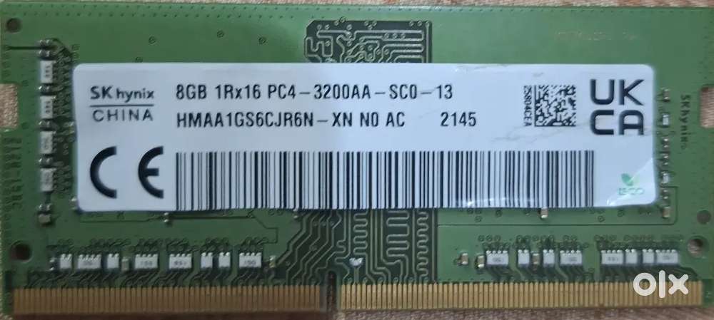 Sk hynix 8gb 3200 mhz  DDR4 ram for laptop