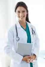 Office receptionist and doctor for hospital