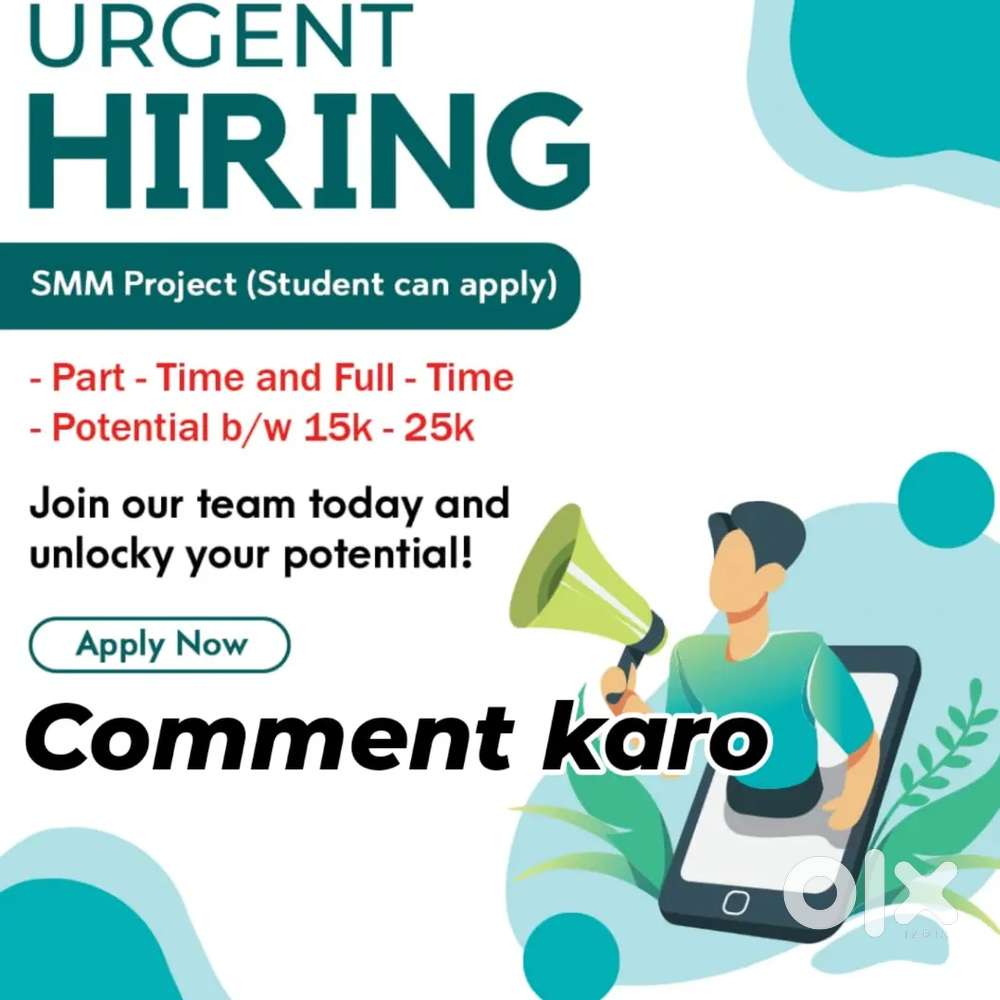 Job vacancy available female and male