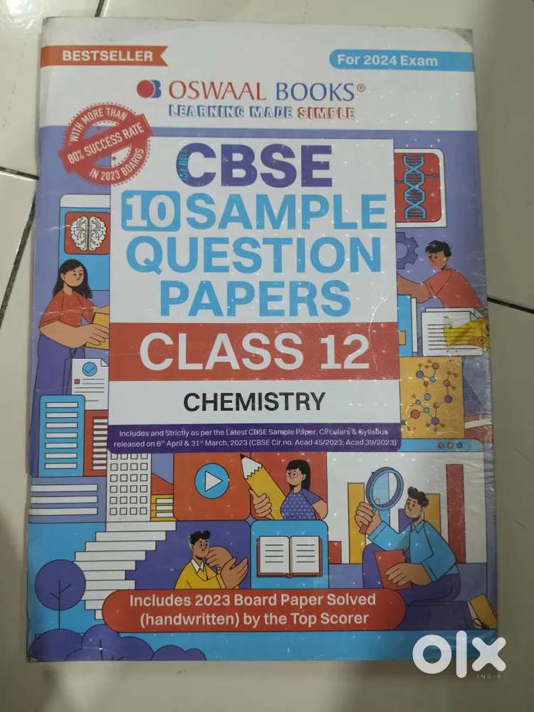 Class 12 Oswaal CBSE 10 Sample Question Papers(English Core+Chemistry)