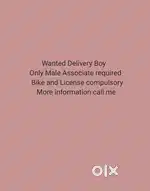 Wanted delivery boy  - Kharadi