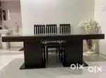 Dinning Table with Glass Top and 6 chairs