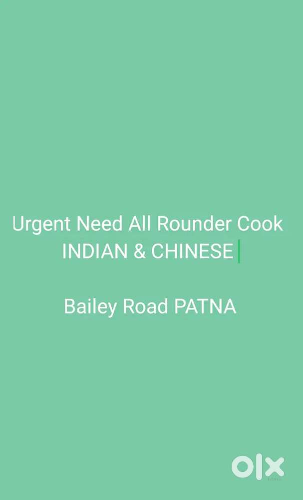 Urgent Need All Rounder Cook