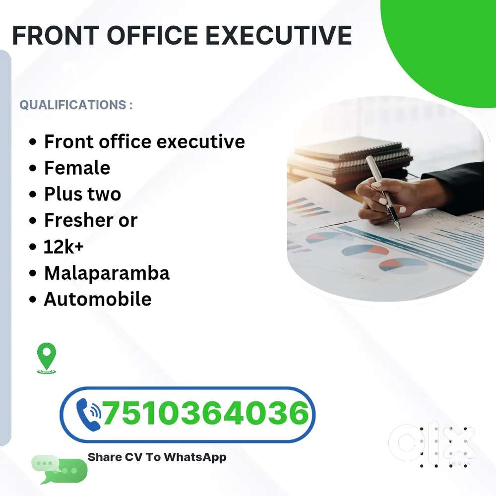 Hiring  FRONT OFFICE STAFF