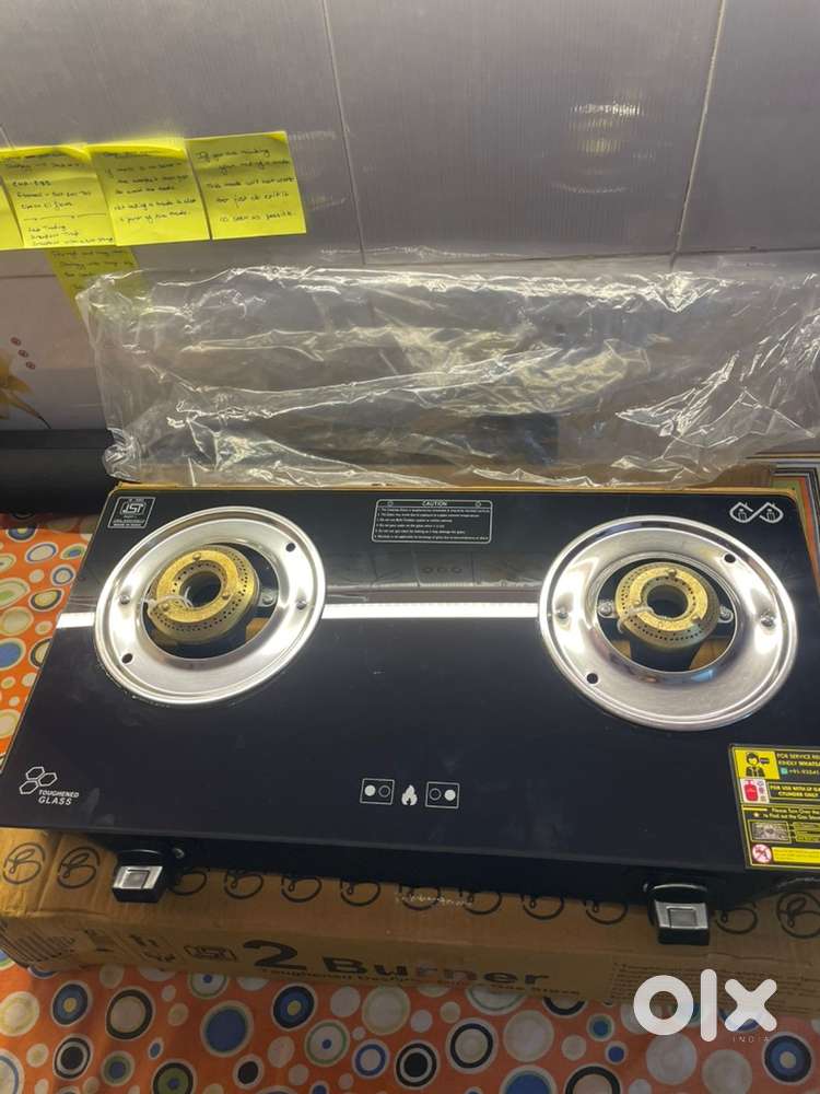 2 Burner New Glass Gas Stove