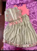 Branded georgette pastel shade 4 piece lehenga set size:30