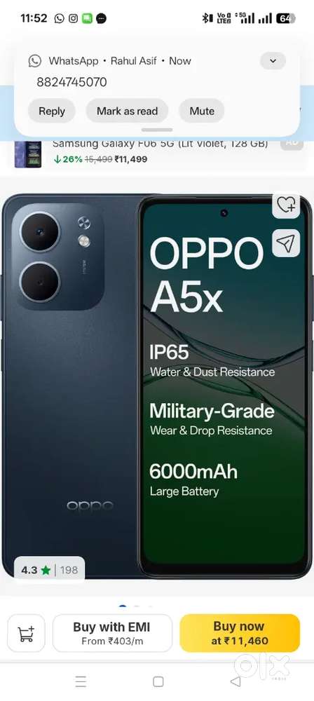 Oppo a5x 2 din purana h