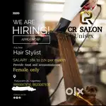 Urgent! Need Female Hair stylist for Unisex Salon