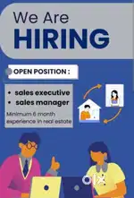 Sales person required for real estate firm .