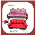 Sofa set Sale New Wooden Sofa set and Cushion sofa Pu sofa set # Kj12e
