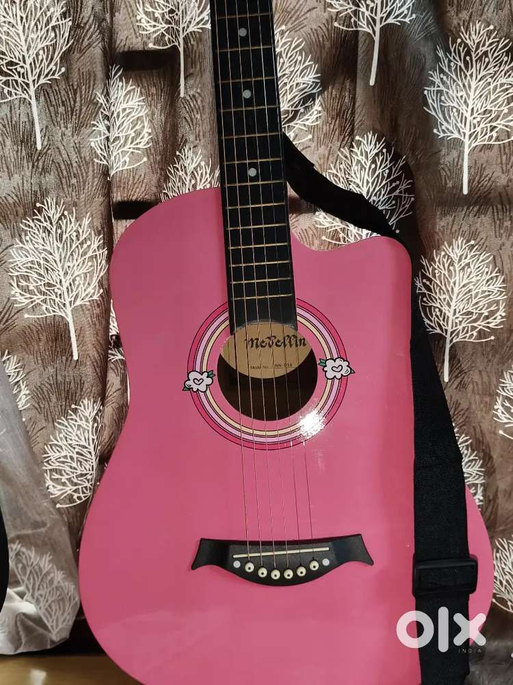 Acoustic Guitar Basswood Neon Pink